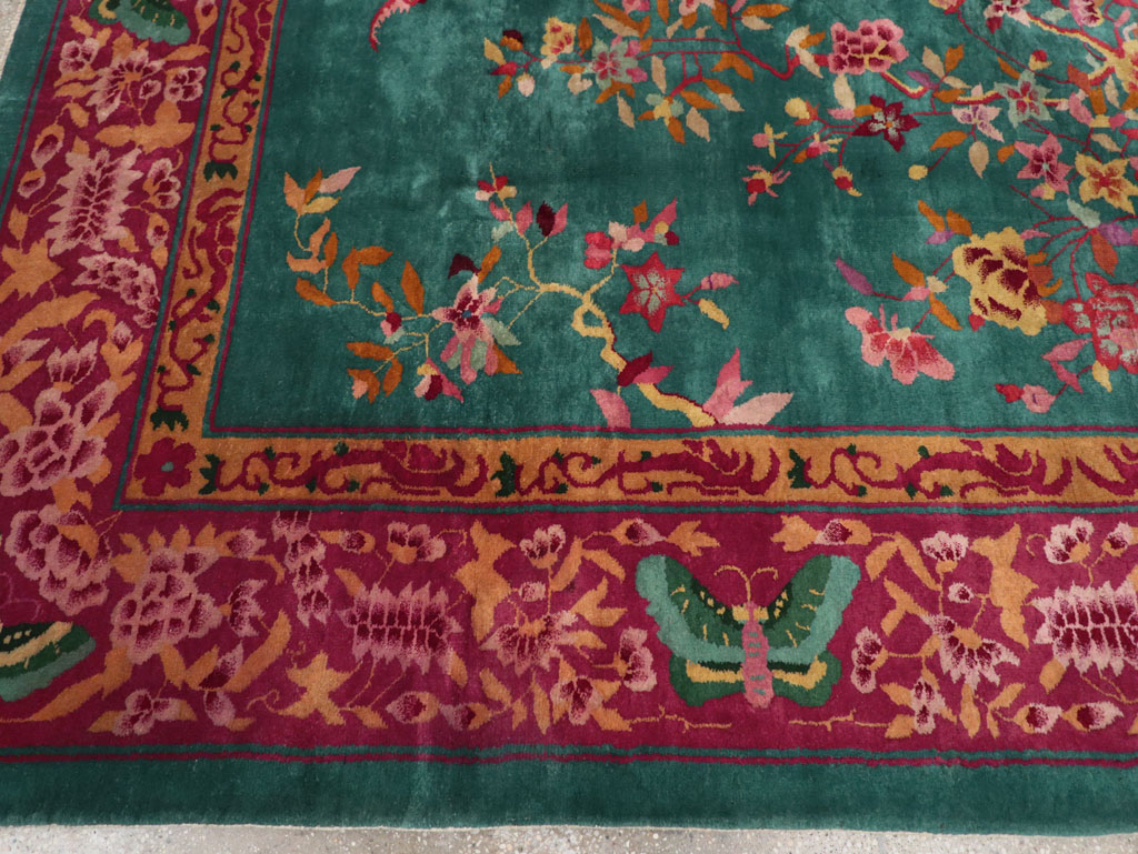 Vintage Chinese Art Deco Small Room Size Carpet, No.30861 - Galerie Shabab