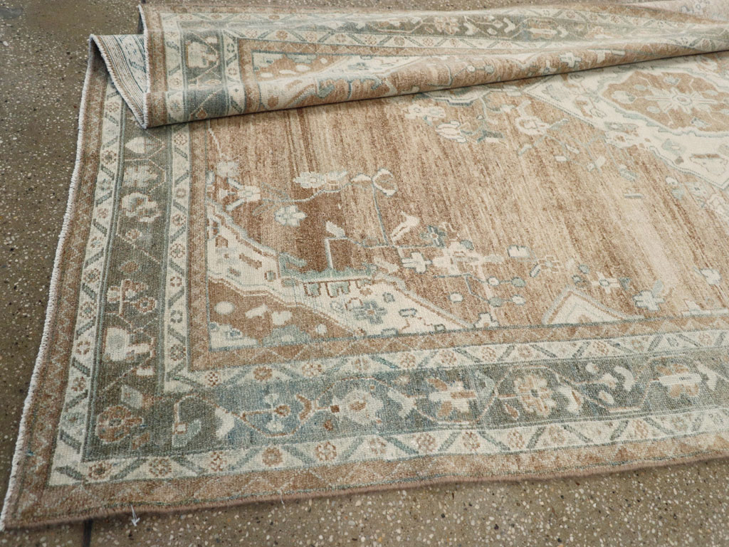 Vintage Persian Malayer Wide Gallery Runner, No.30868 - Galerie Shabab
