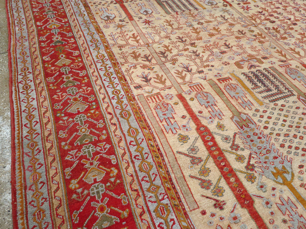 Antique Turkish Oushak Large Room Size Carpet, No.30902 - Galerie Shabab