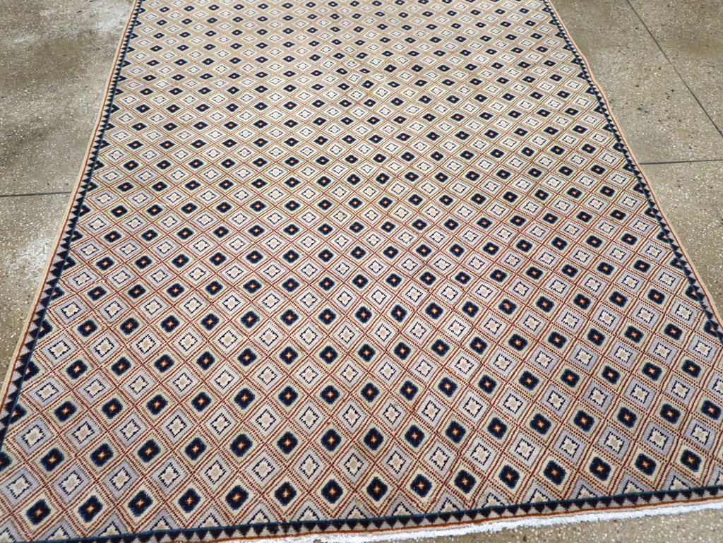 Vintage Persian Kashan Accent Rug (Pair: 1 of 2), No.30945 - Galerie Shabab