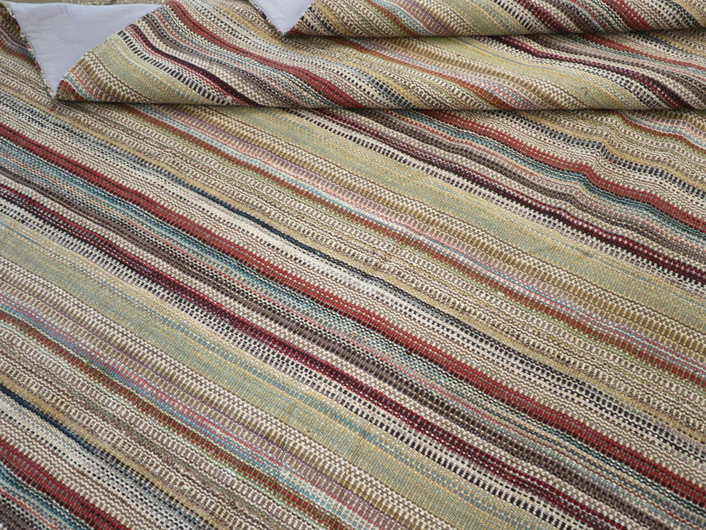 Modern Turkish Flatweave Room Size Carpet, No.30951 - Galerie Shabab