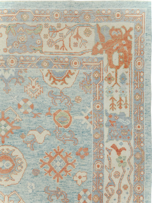 Contemporary Turkish Oushak Room Size Carpet, No.30979 - Galerie Shabab