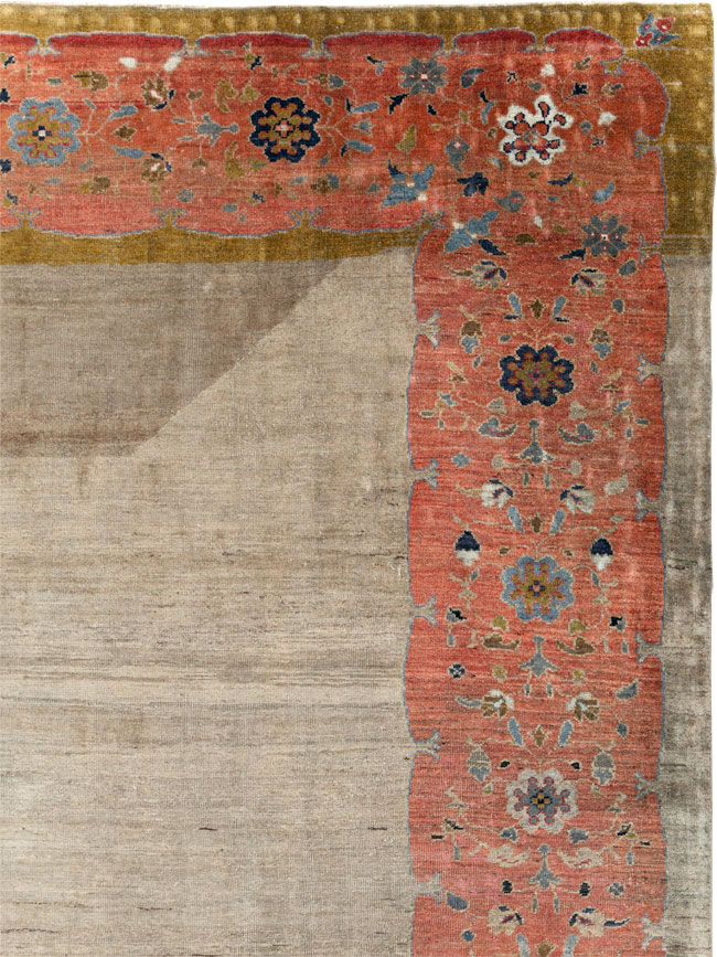 Antique Persian Mahal Room Size Carpet, No.31042 - Galerie Shabab