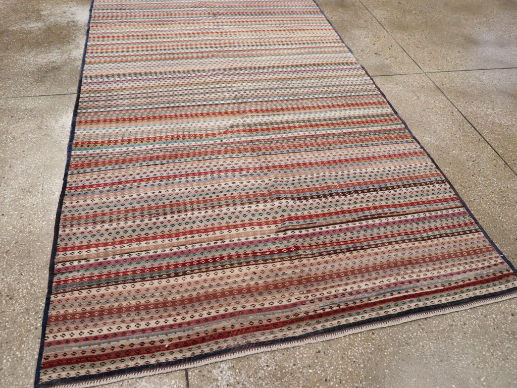 Vintage Turkish Anatolian Wide Gallery Runner, No.31060 - Galerie Shabab