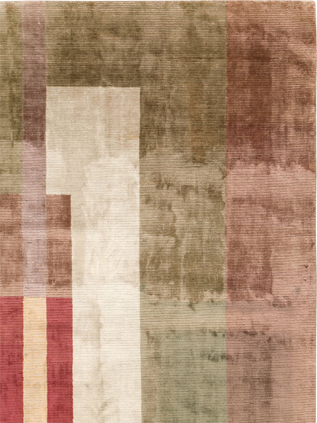 Contemporary Indian Art Deco Style Large Room Size Carpet, No.31079 - Galerie Shabab