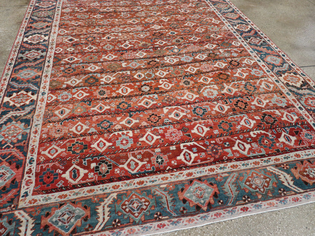 Antique Persian Heriz Room Size Carpet, No.31103 - Galerie Shabab