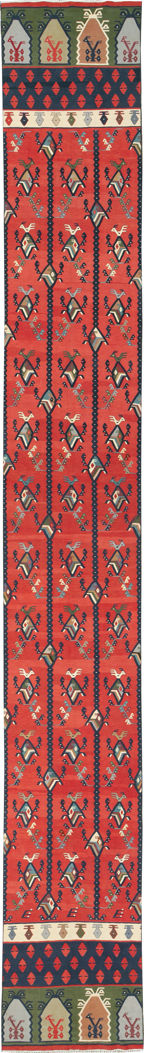 Vintage Turkish Sarkoy Kilim Long Runner, No.31169 - Galerie Shabab