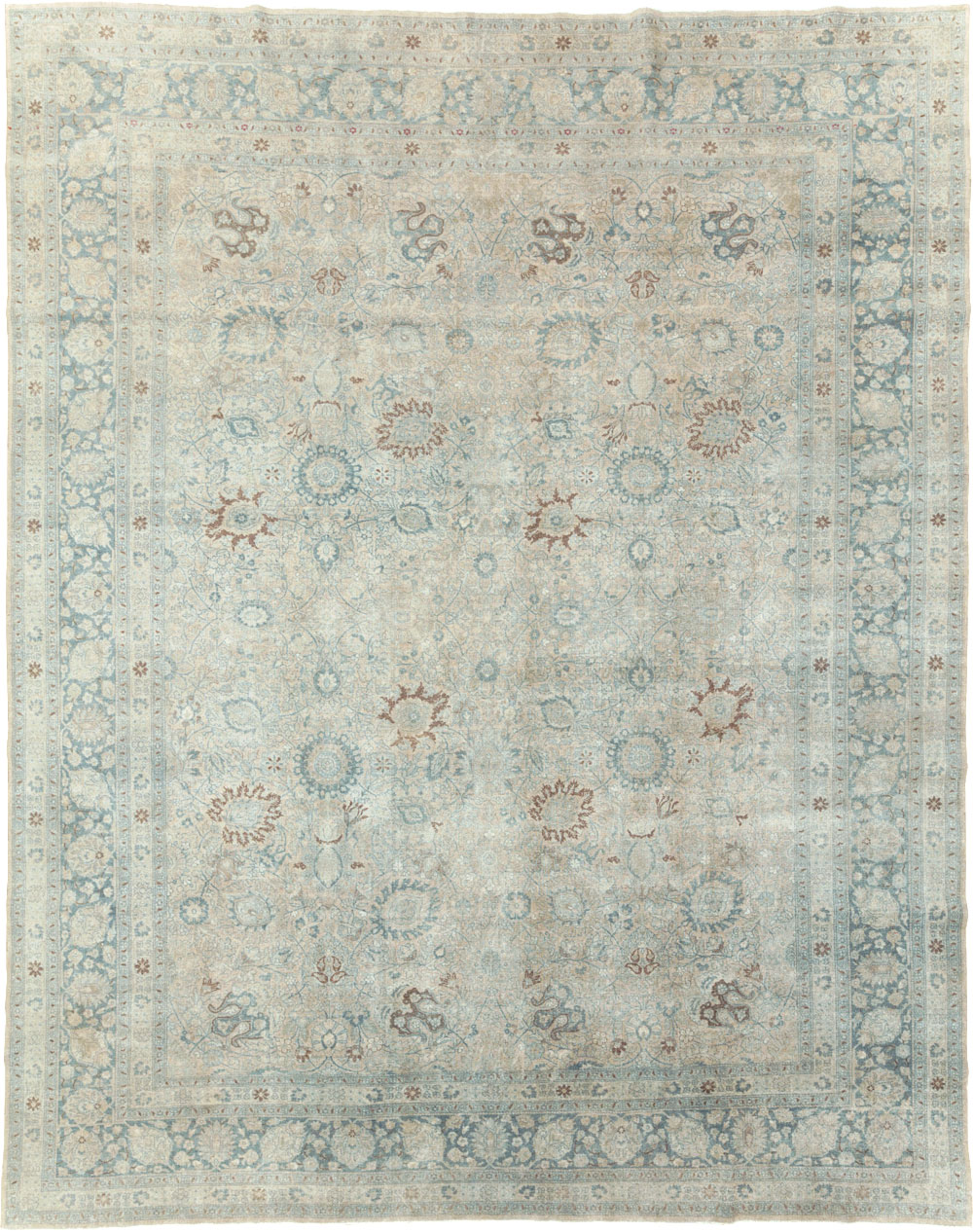 Antique Persian Tabriz Room Size Carpet, No.31210 - Galerie Shabab