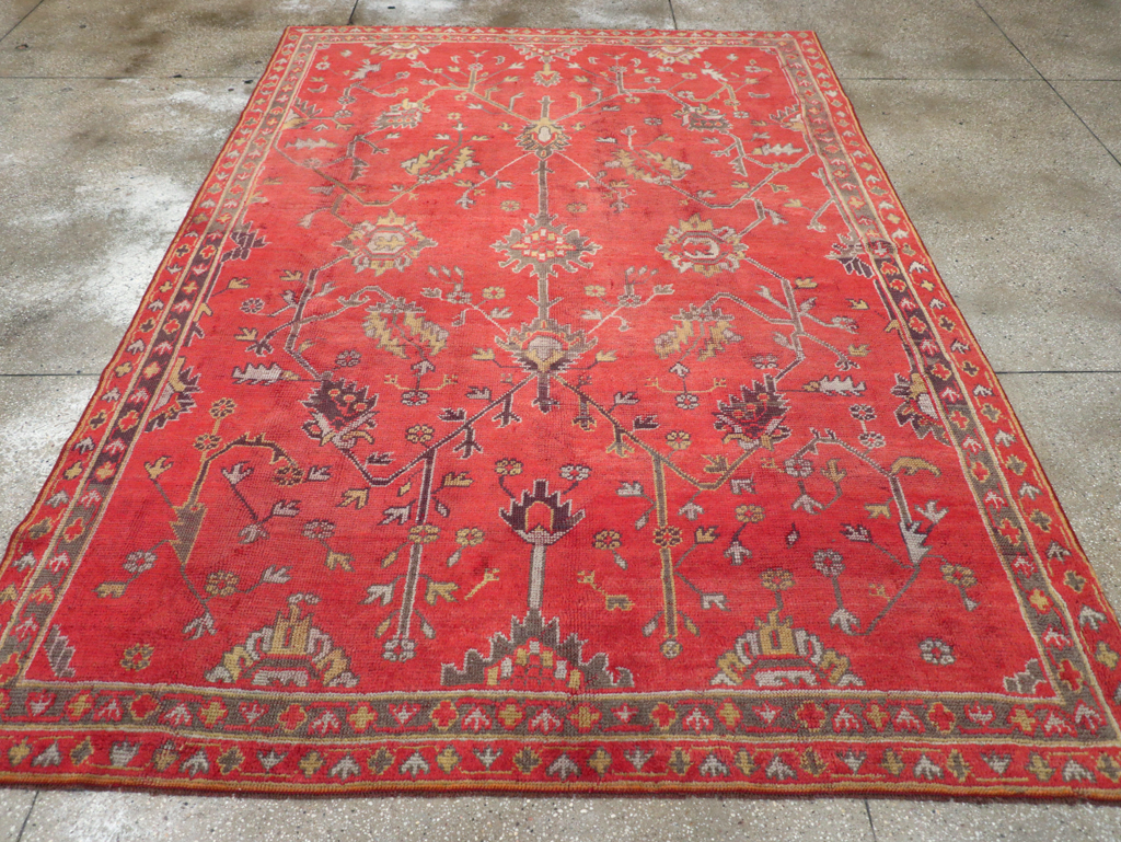 Antique Turkish Oushak Carpet, No.31212 - Galerie Shabab