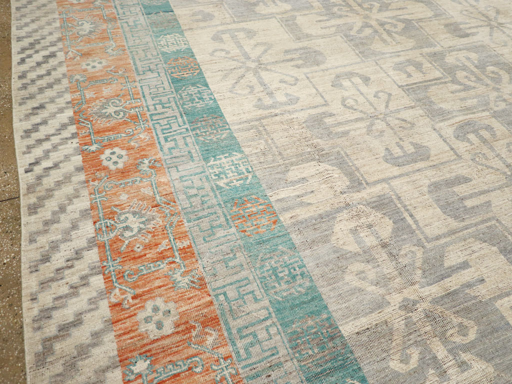 Modern East Turkestan Khotan Oversize Carpet, No.31235 - Galerie Shabab