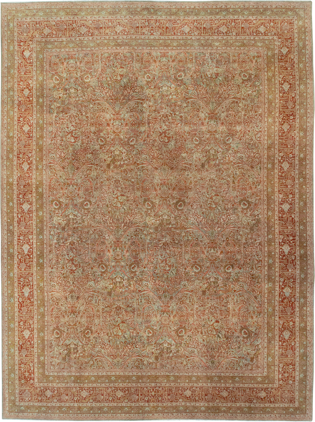 Antique Persian Tabriz Large Carpet, No.31263 - Galerie Shabab