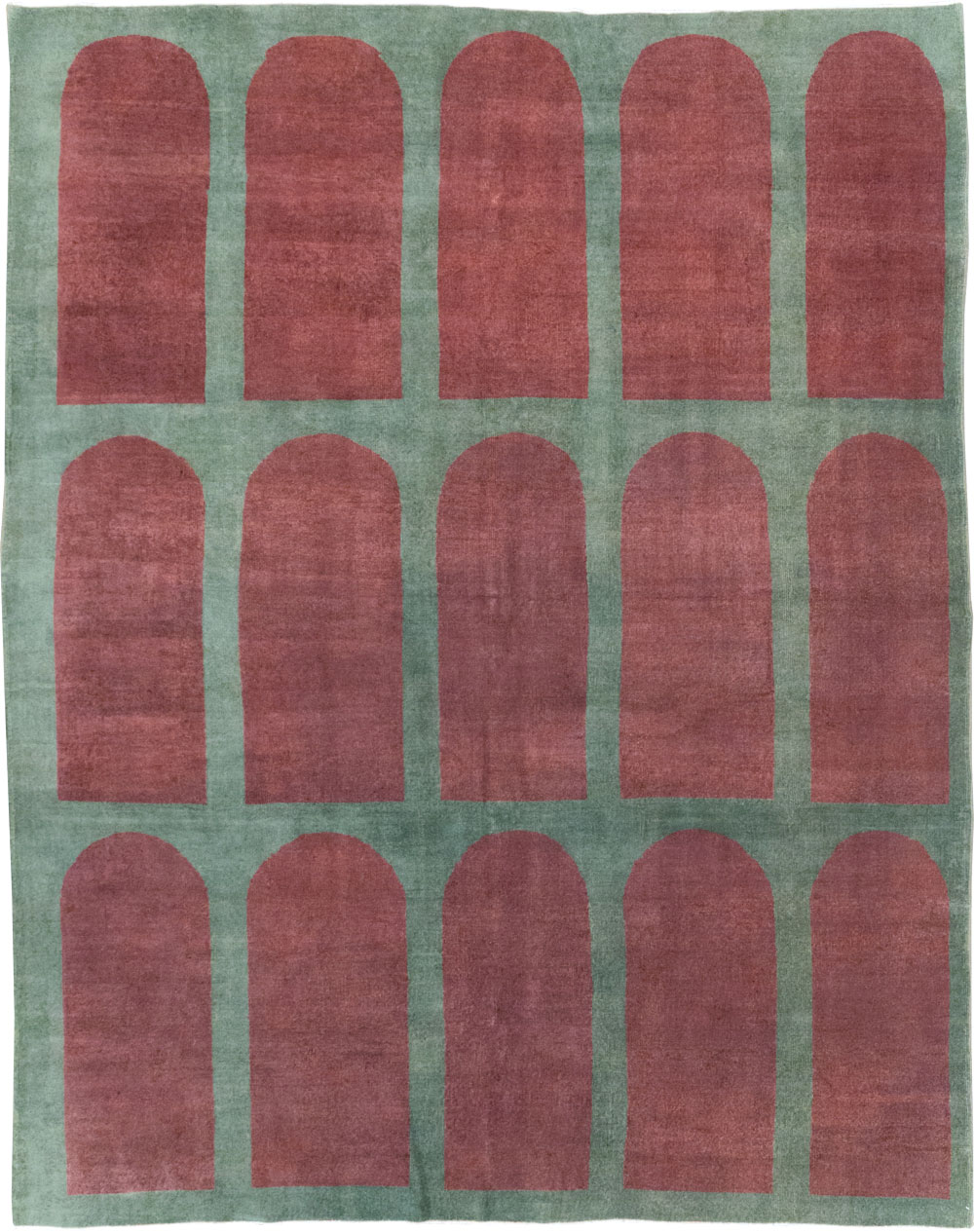 Vintage Turkish Art Deco Style Room Size Carpet, No.31272 - Galerie Shabab
