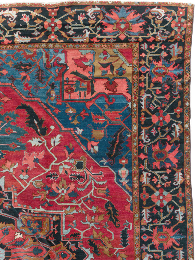 Antique Persian Heriz Room Size Carpet, No.31279 - Galerie Shabab