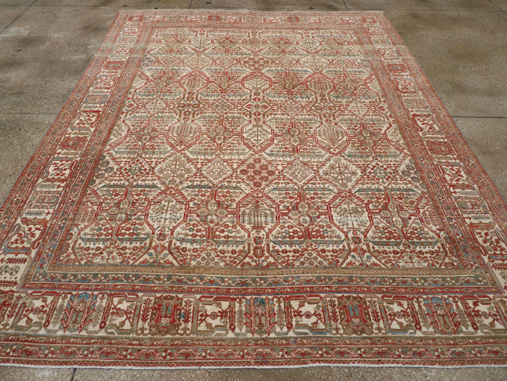 Antique Persian Joshegan Small Room Size Carpet, No.31305 - Galerie Shabab