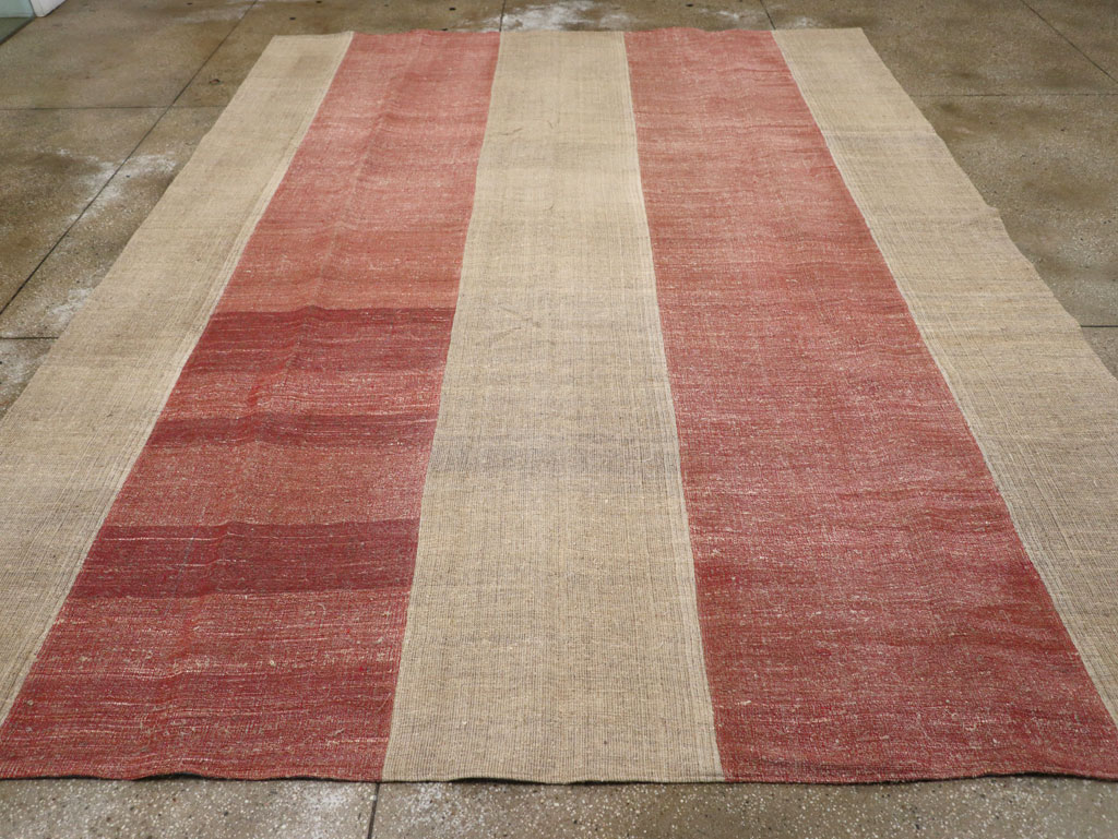 Vintage Turkish Flatweave Kilim Room Size Carpet, No.31306 - Galerie Shabab