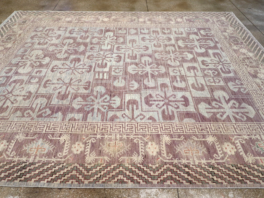 Contemporary East Turkestan Khotan Room Size Carpet, No.31329 - Galerie Shabab