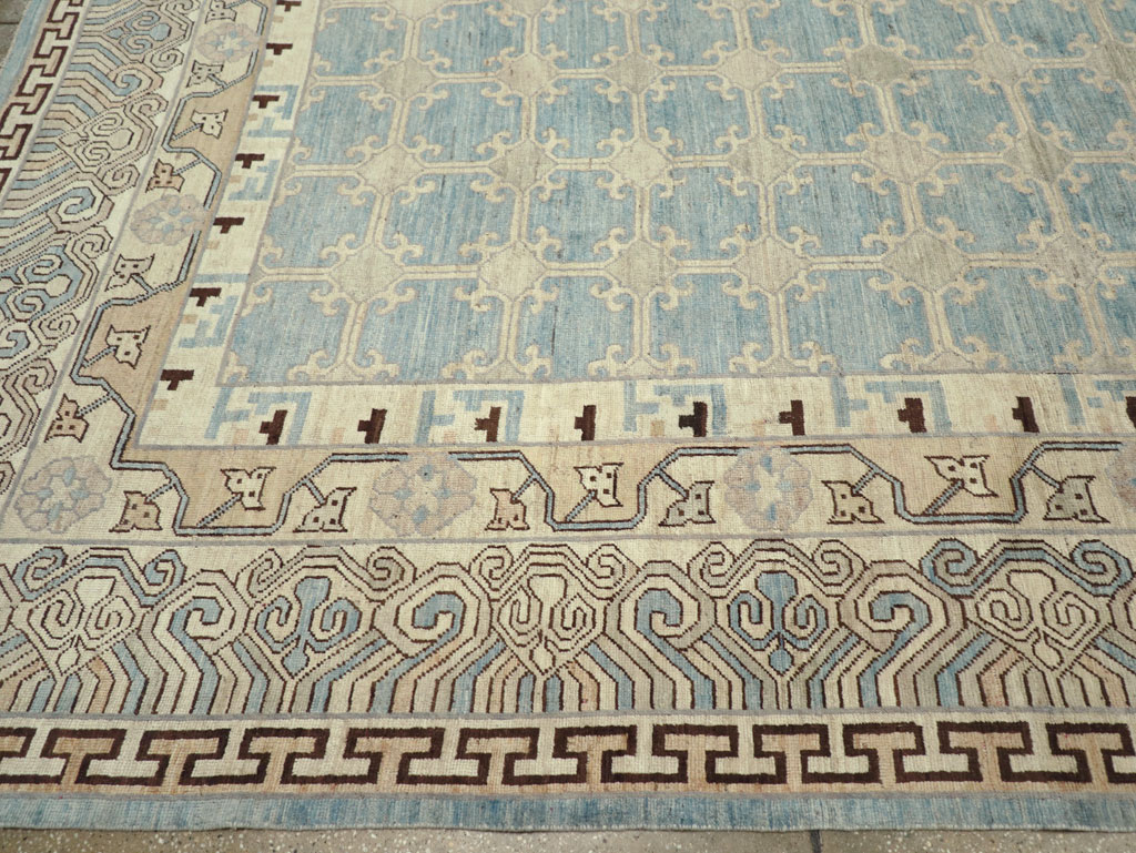 Modern East Turkestan Khotan Large Room Size Carpet, No.31342 - Galerie Shabab