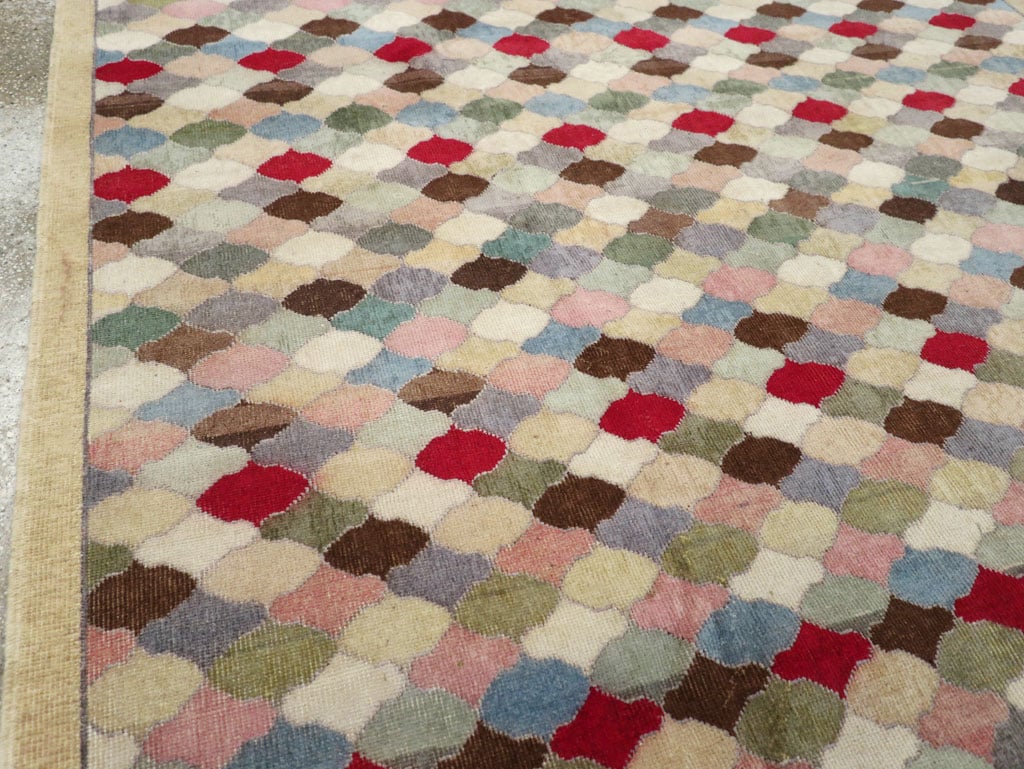 Vintage Turkish Anatolian Wide Gallery Runner, No.31351 - Galerie Shabab