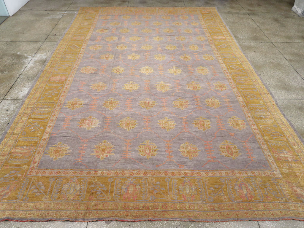 Antique Turkish Oushak Large Carpet, No.31372 - Galerie Shabab