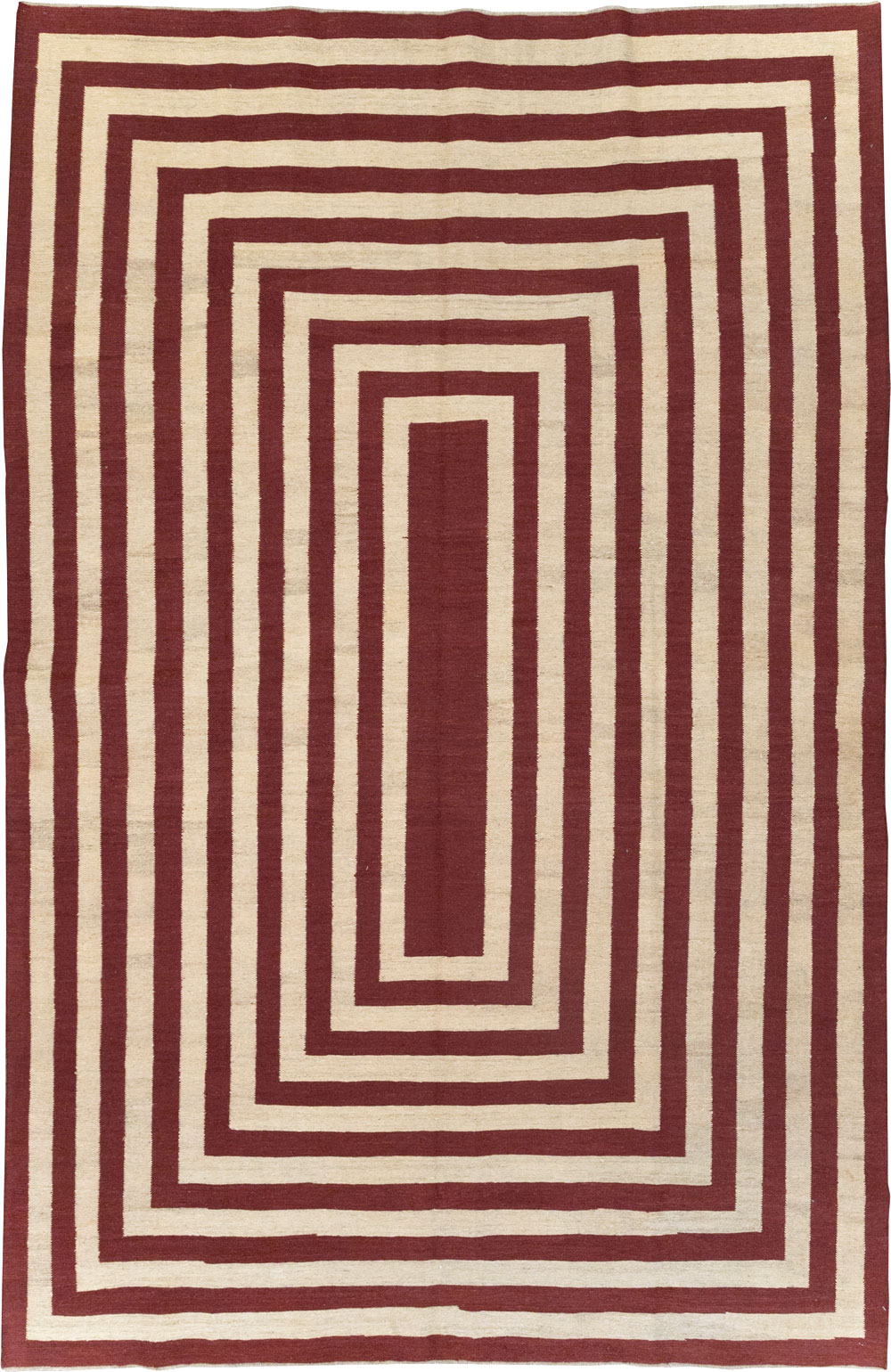 Contemporary Turkish Flatweave Accent Carpet, No.31412 - Galerie Shabab