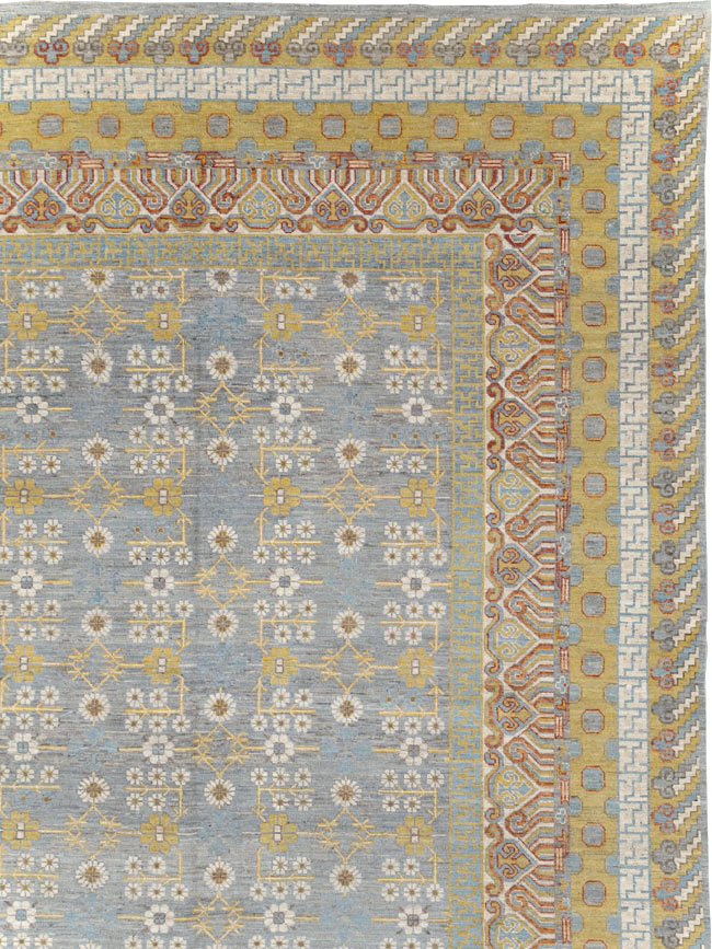 Contemporary East Turkestan Khotan Oversize Carpet, No.31462 - Galerie Shabab