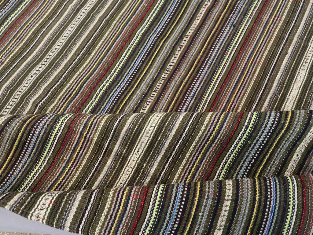 Vintage Turkish Flatweave Kilim Small Room Size Carpet, No.31537 - Galerie Shabab