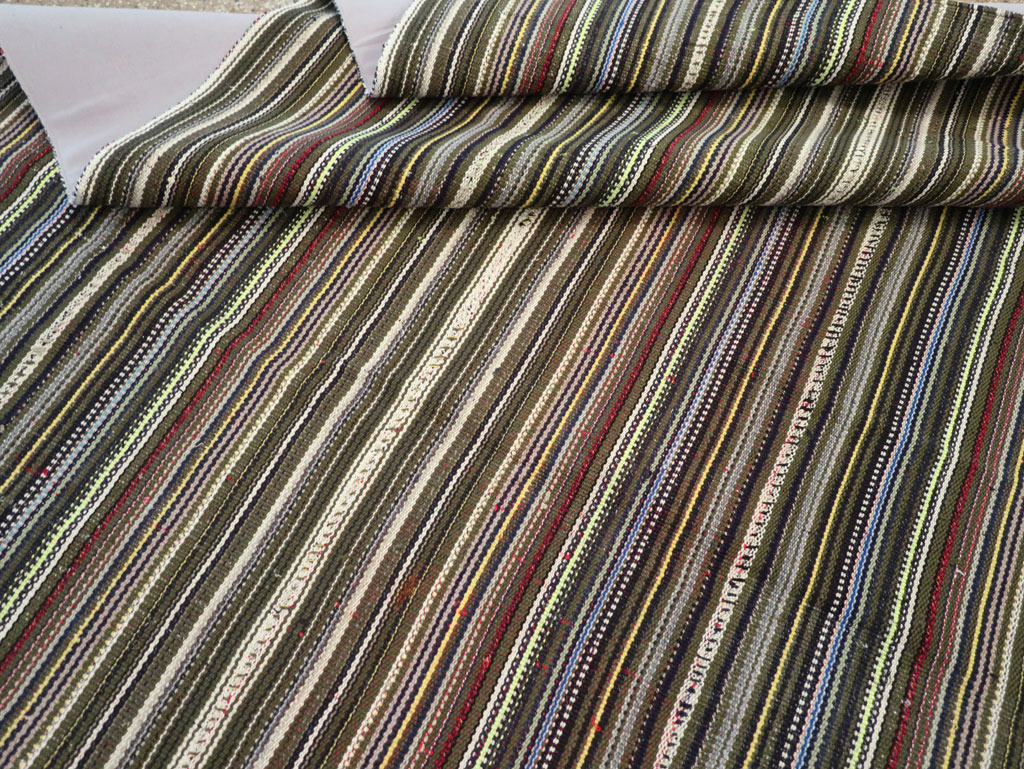 Vintage Turkish Flatweave Kilim Small Room Size Carpet, No.31537 - Galerie Shabab