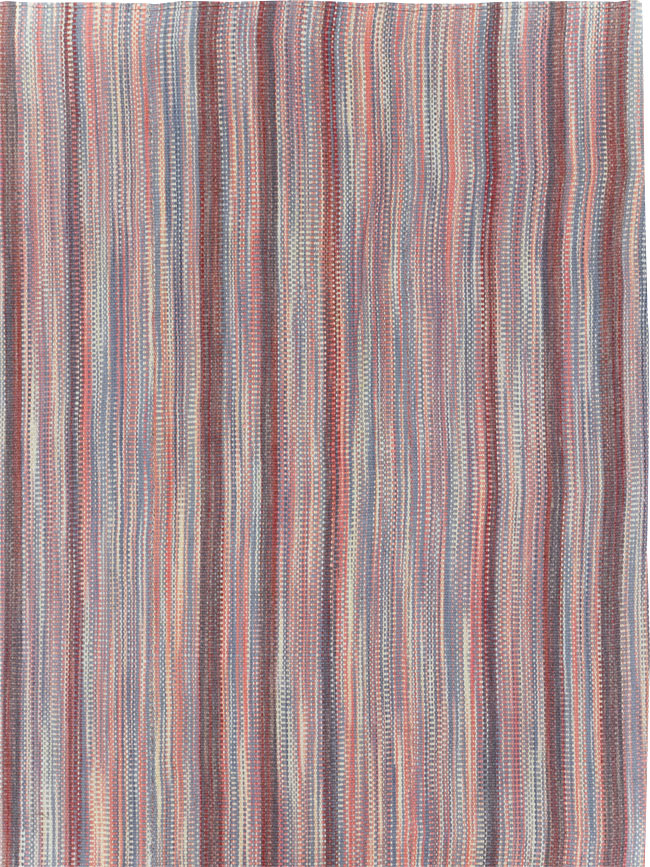 Modern Turkish Flatweave Room Size Carpet, No.31545 - Galerie Shabab