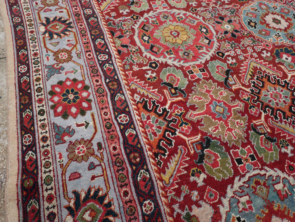 Vintage Persian Mahal Square Room Size Carpet, No.31568 - Galerie Shabab