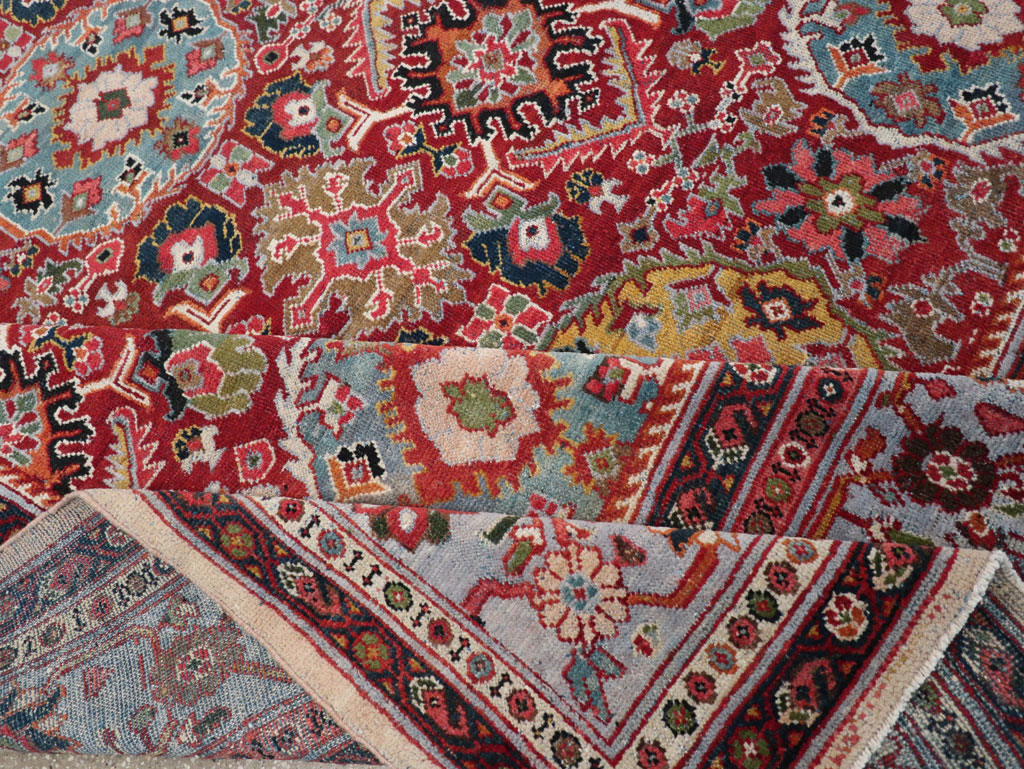 Vintage Persian Mahal Square Room Size Carpet, No.31568 - Galerie Shabab