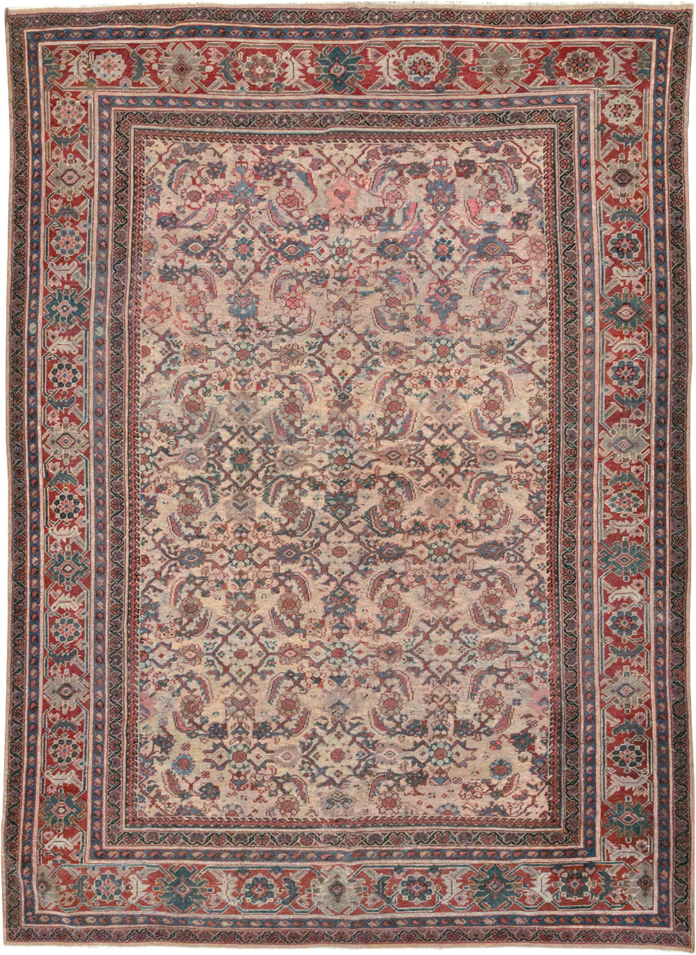 Antique Persian Mahal Accent Carpet, No.31572 - Galerie Shabab