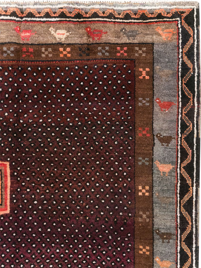 Vintage Turkish Anatolian Tribal Small Room Size Carpet, No.31666 - Galerie Shabab