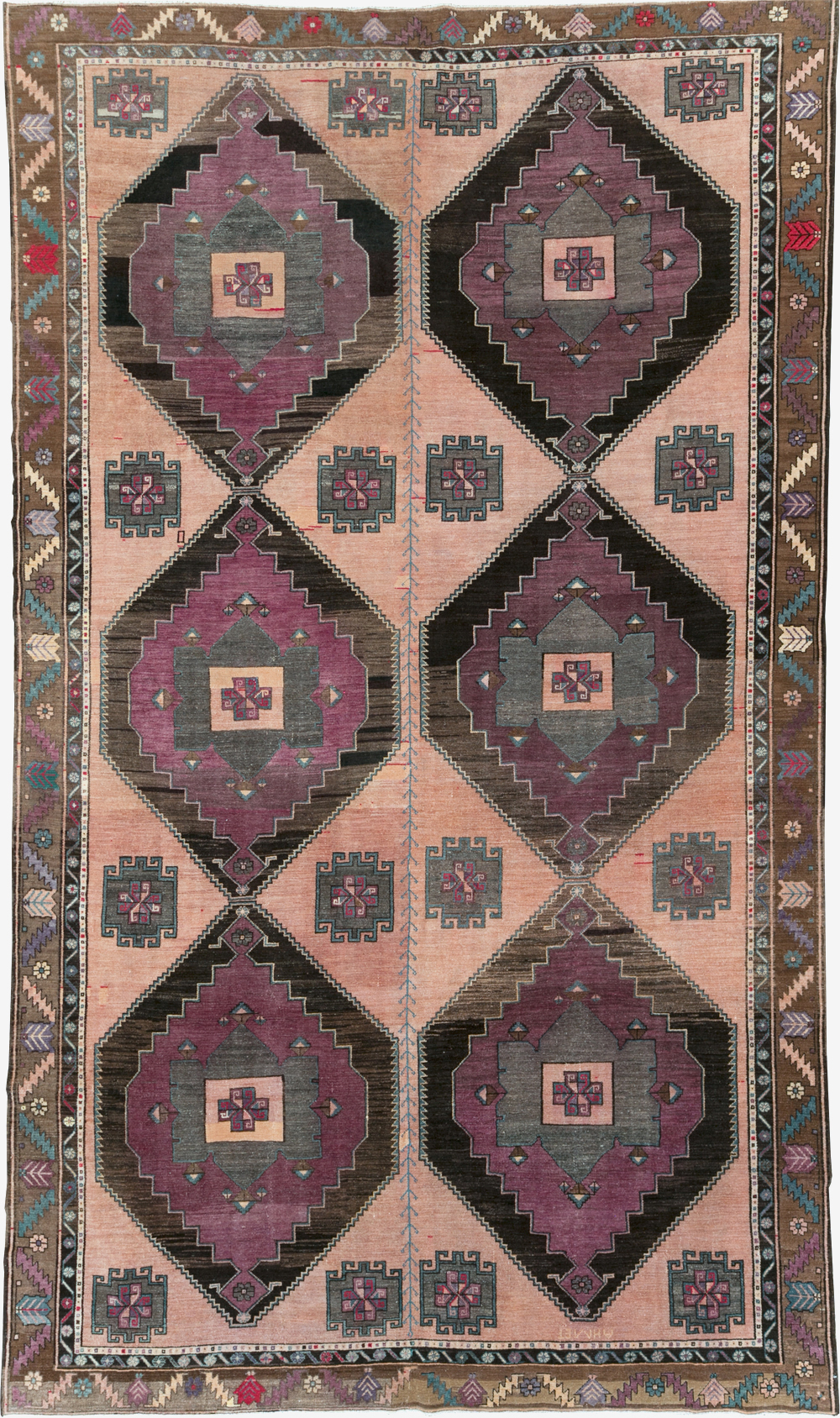Vintage Turkish Anatolian Tribal Long Room Size Carpet, No.31692 - Galerie Shabab