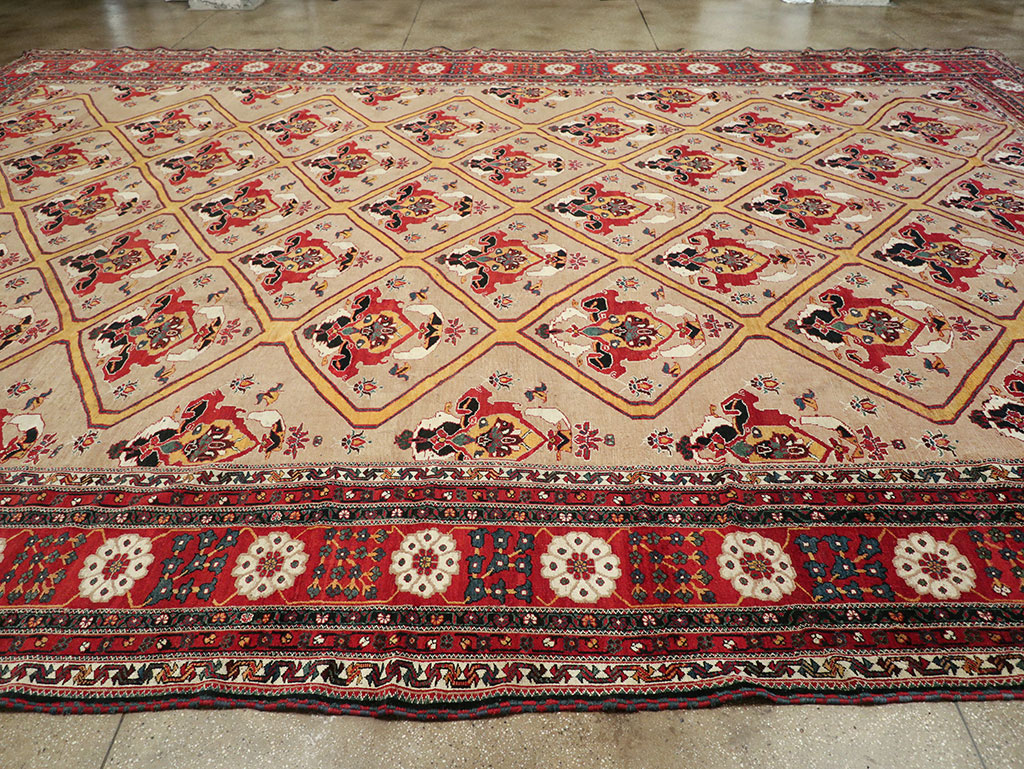 Antique Persian Bakhtiari Oversize Carpet, No.31708 - Galerie Shabab