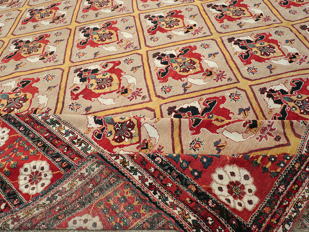Antique Persian Bakhtiari Oversize Carpet, No.31708 - Galerie Shabab