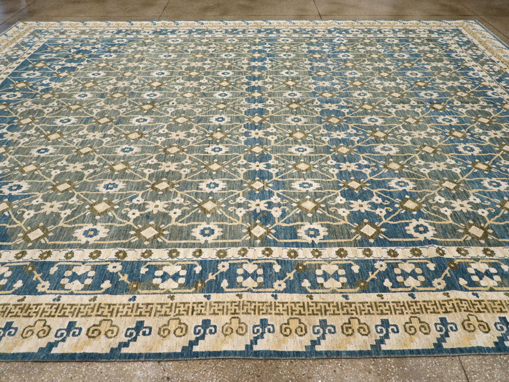 Modern East Turkestan Khotan Large Room Size Carpet, No.31721 - Galerie Shabab