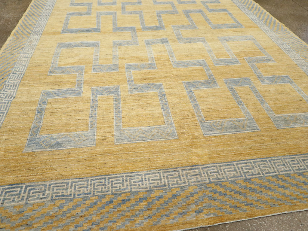African Tuareg Inspired Modern East Turkestan Khotan Room Size Carpet, No.31726 - Galerie Shabab