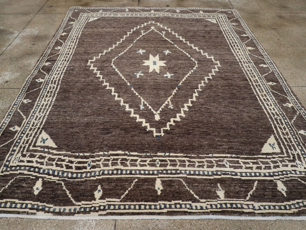 Modern Tibetan Agra Style Small Room Size Carpet, No.31736 - Galerie Shabab