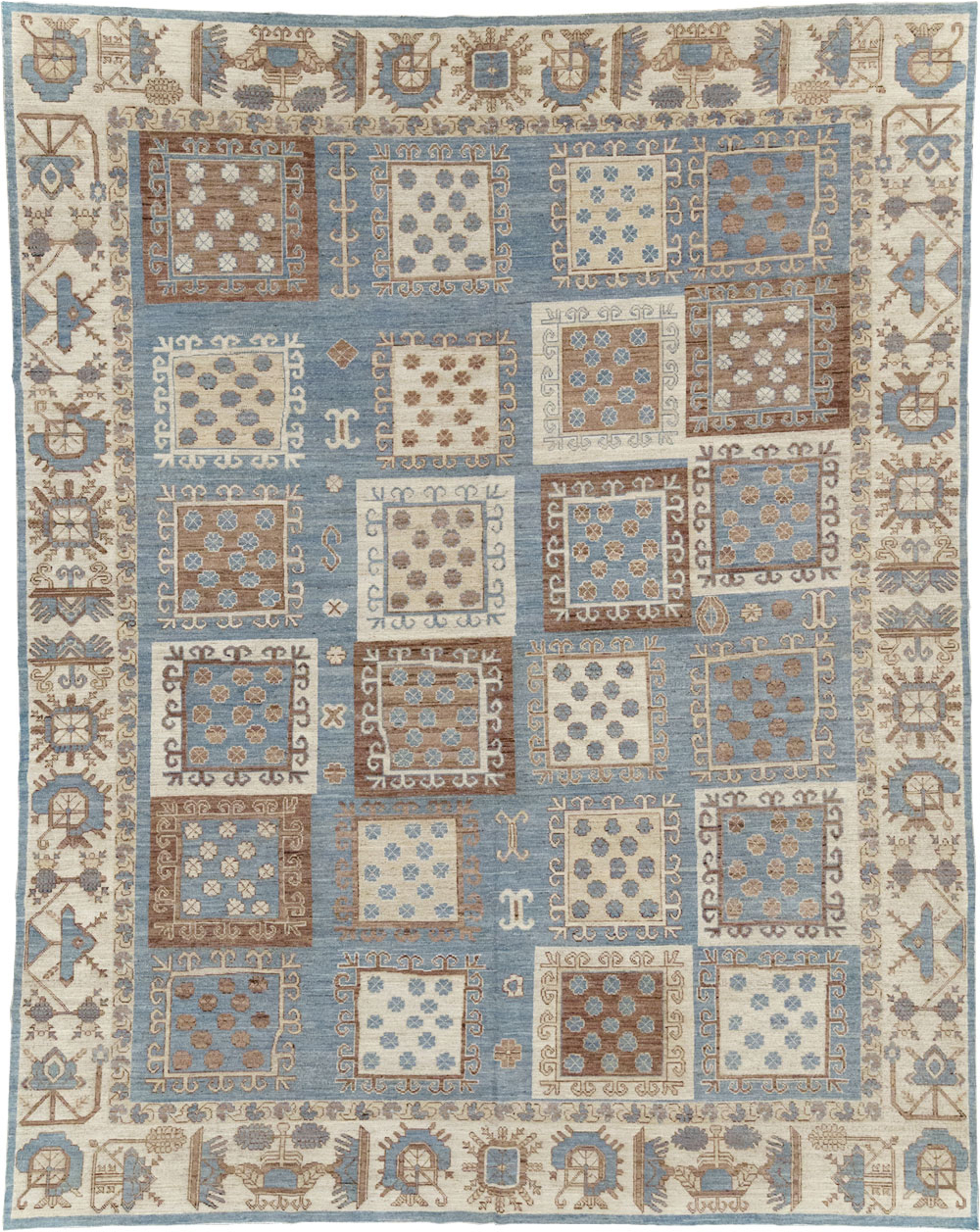 Modern East Turkestan Khotan Room Size Carpet, No.31765 - Galerie Shabab