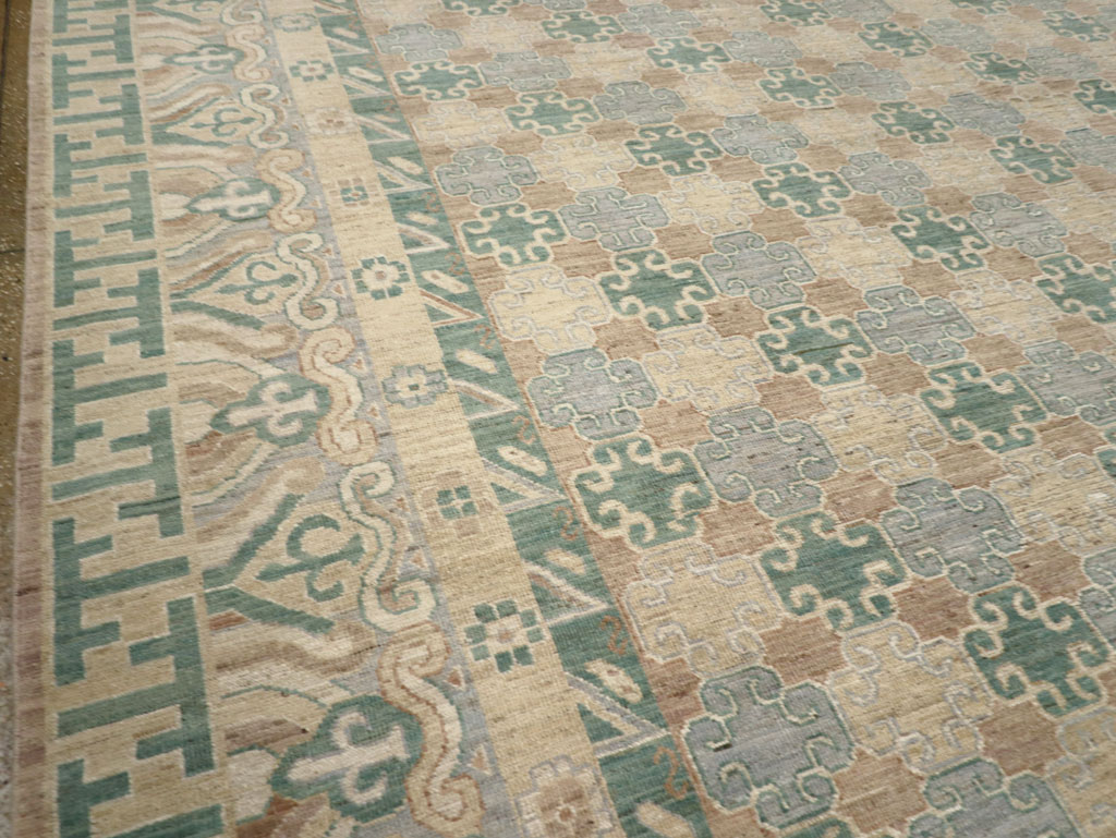 Modern East Turkestan Khotan Large Room Size Carpet, No.31769 - Galerie Shabab