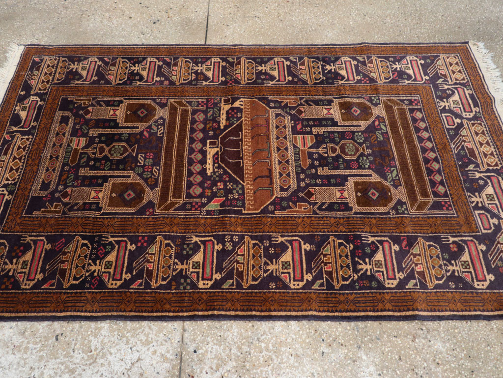 Vintage Afghan Pictorial War Rug, No.31785 - Galerie Shabab
