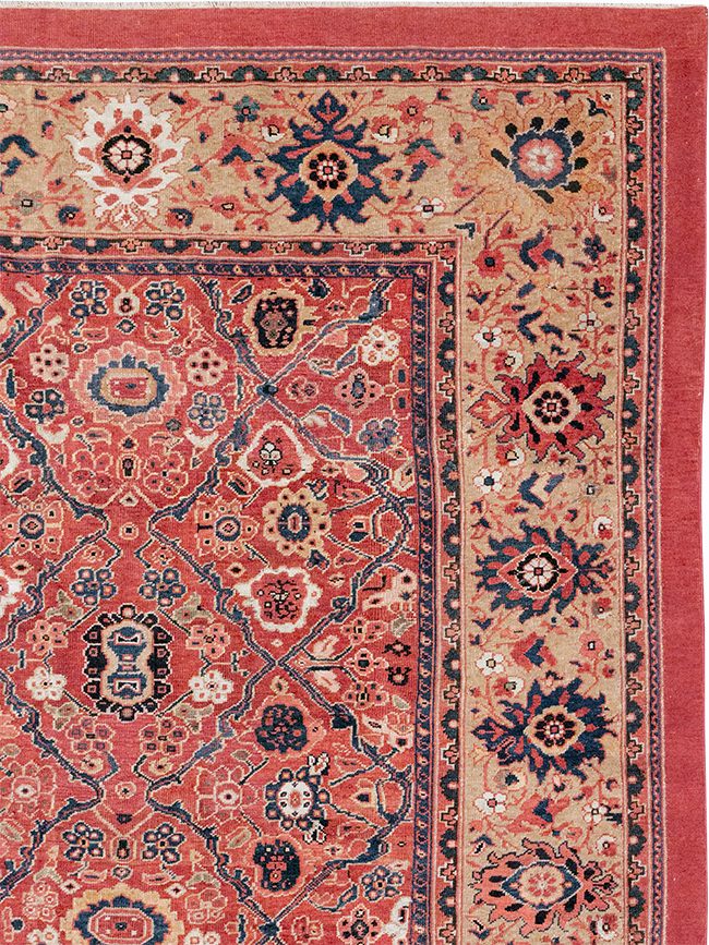 Antique Persian Mahal Square Room Size Carpet, No.31836 - Galerie Shabab