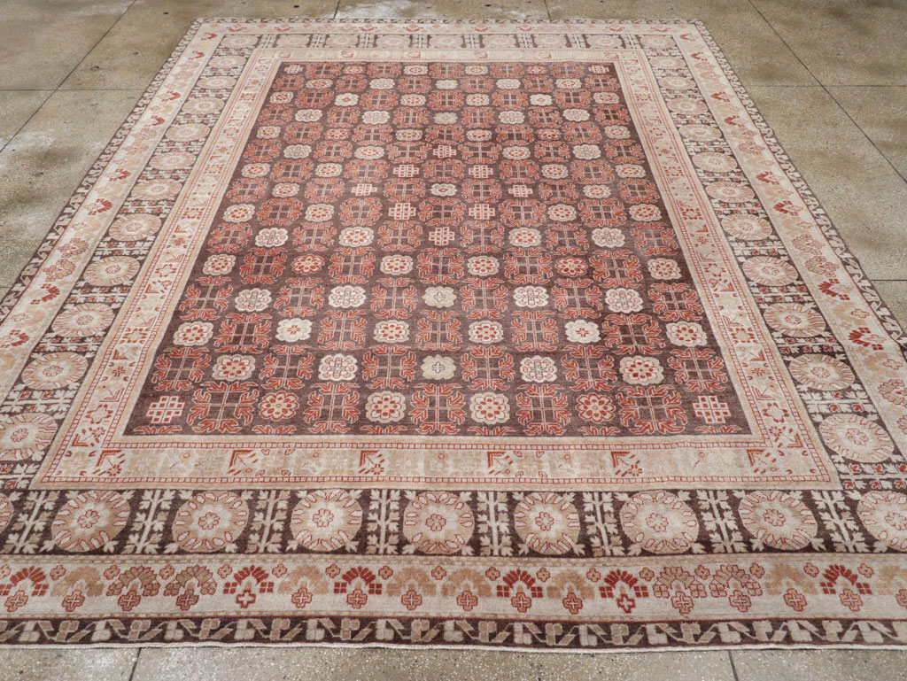 Modern East Turkestan Khotan Room Size Carpet, No.31848 - Galerie Shabab
