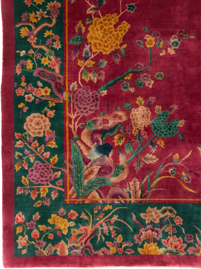 Vintage Chinese Art Deco Carpet, No.31896 - Galerie Shabab