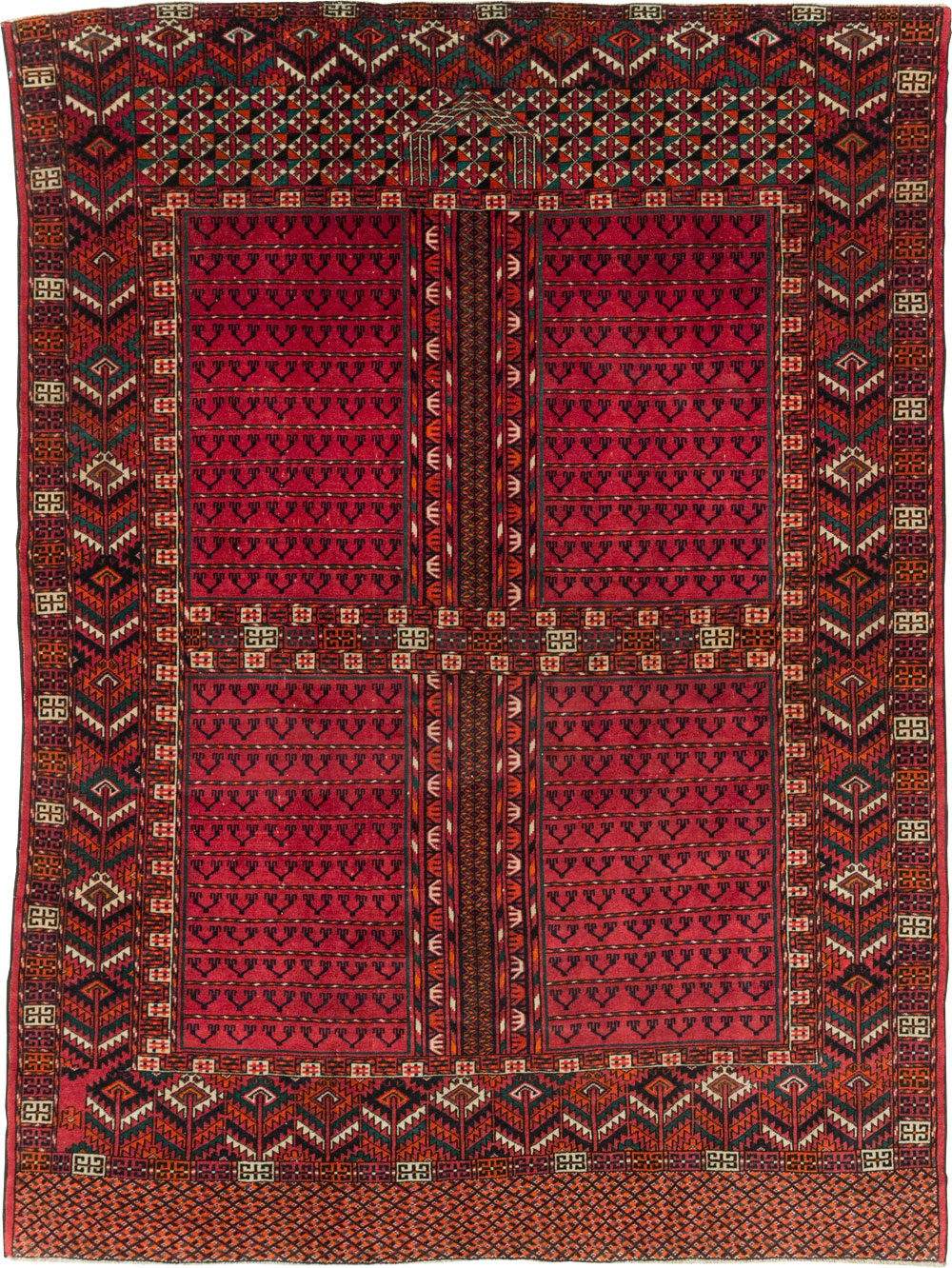 Vintage Central Asian Tekke Accent Rug, No.31915 - Galerie Shabab