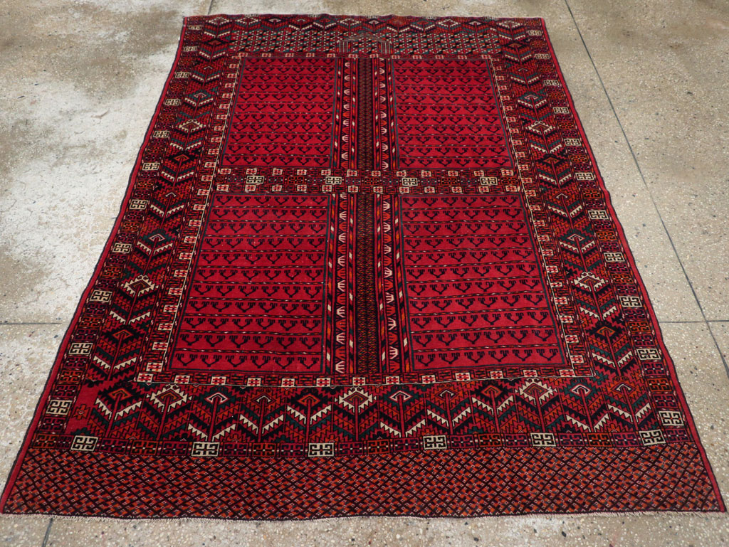 Vintage Central Asian Tekke Accent Rug, No.31915 - Galerie Shabab