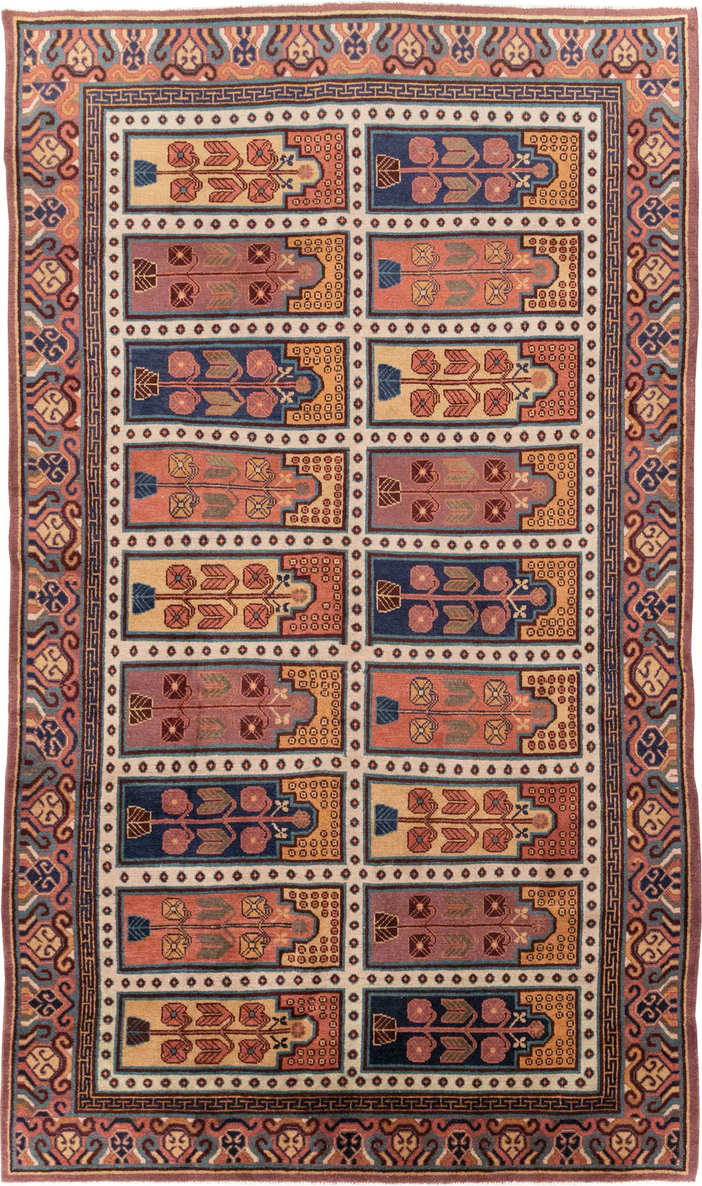 Vintage East Turkestan Khotan Accent Carpet, No.31937 - Galerie Shabab