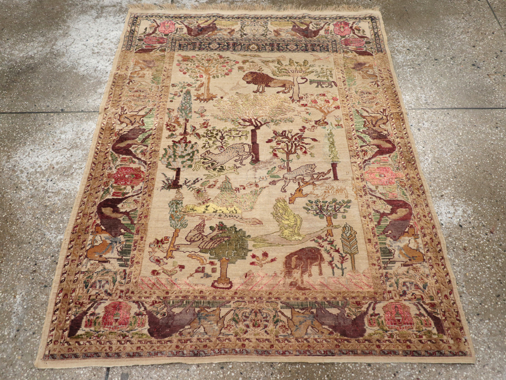 Antique Pictorial Kayseri Rug, No.31951 - Galerie Shabab