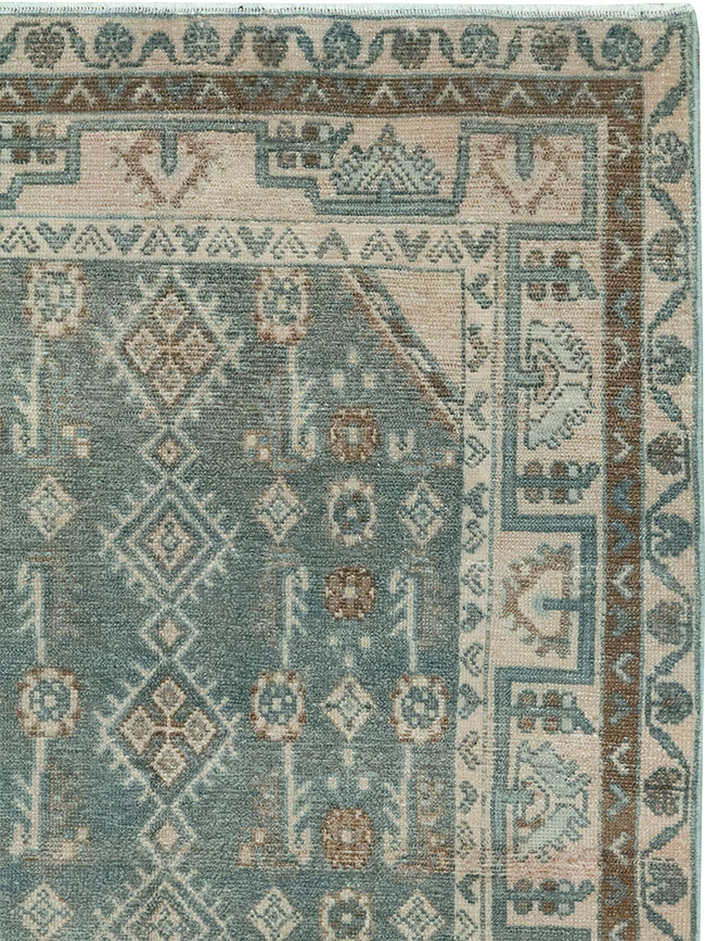 Vintage Persian Malayer Throw Rug, No.31987 - Galerie Shabab