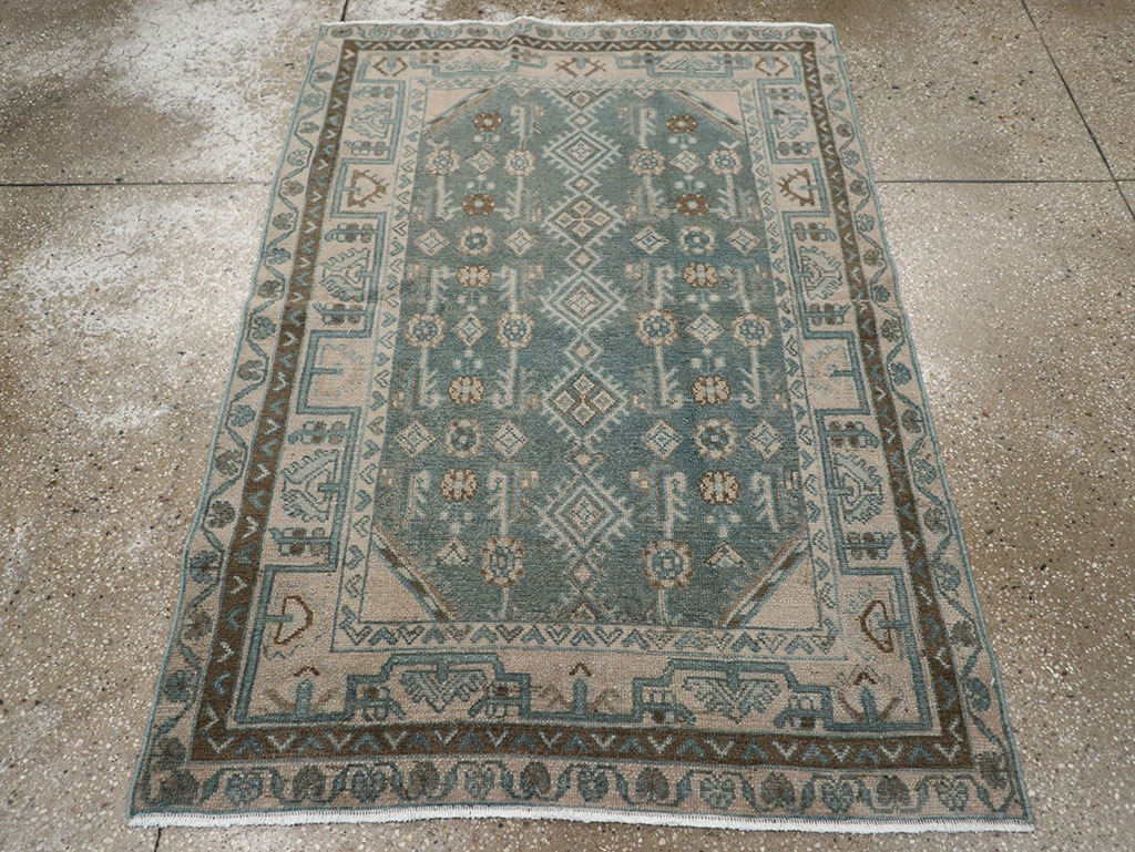 Vintage Persian Malayer Throw Rug, No.31988 - Galerie Shabab